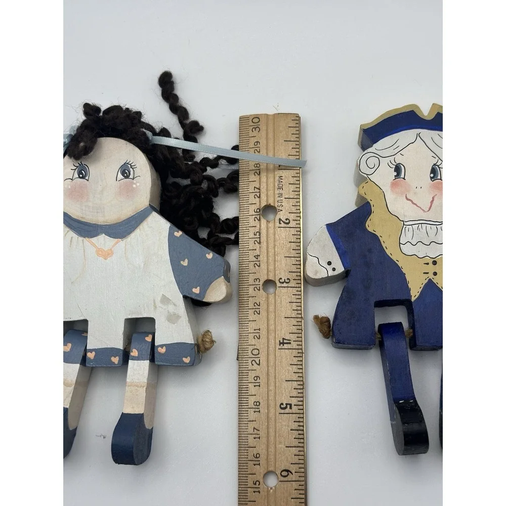 Vintage Handpainted Wooden Dolls Trinket Shelf Decor  Cottagecore‎ Country
